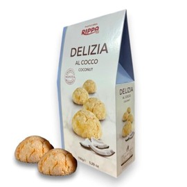 Rippa Delizia Al Soft Italian Cookies with Rich Coconut Flavor - Enjoy Fresh Bakery Cookies for a Delicious Taste Melt in Mouth - Ideal Gift cookies for Birthdays Holidays & Special Moments - 150g