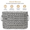Toilet Paper Storage Basket with Lid, Narrow Bathroom Organizer for