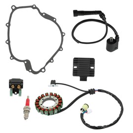 Silscvtt Ignition Coil Regulator Relay Stator Kit Replacement for Yamaha Rhino 660 2004-2007 Grizzly 660 2002-2008 Replacement for 3YF-82370-00-00 4SV-81940-12-00 5KM-81410-01-00 5BN-81960-00-00