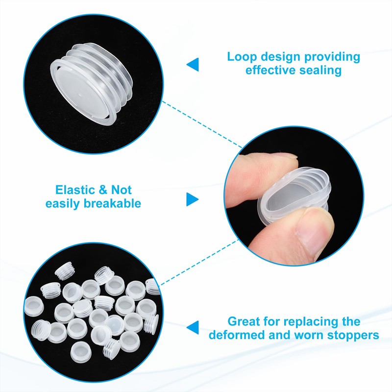 PATIKIL Salt and Pepper Shaker Stoppers 19mm/0.75", 50Pcs Plastic Salt