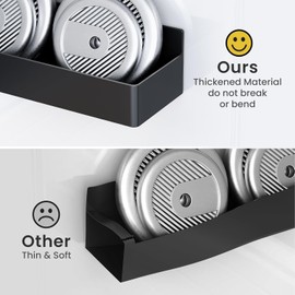 Mystozer Magnetic Spice Rack for Refrigerator, Kitchen Organizer and Storage Shelf, Black (4 Pack)…