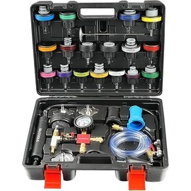 BILITOOLS Radiator Coolant Pressure Tester & Vacuum Refill Kit, 28-Piece Universal Cooling System Radiator Leak Tester & Refiller