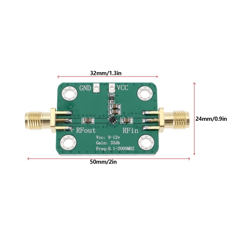 Create idea 2pcs RF Broadband Amplifier 9V-12V 30dB Low Noise