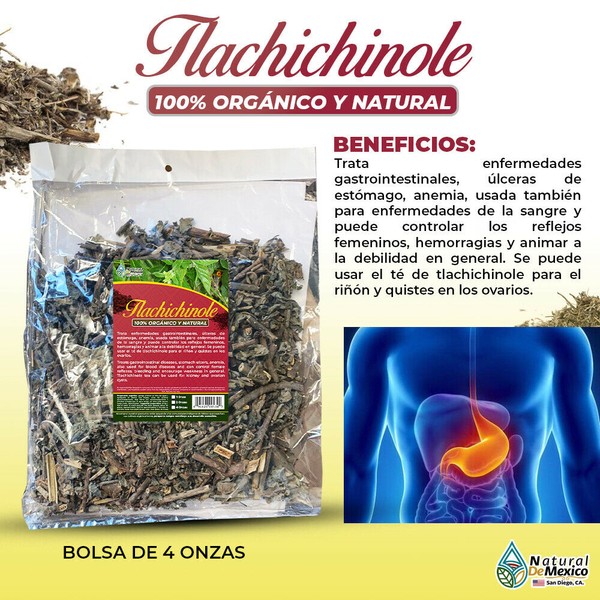 Tierra Naturaleza Tlachichinole Ovariton Tlachinole para la gastritis, ideal para ovarios 4oz-113g