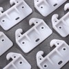 DOITOOL White Plastic Drawer Track Guide, 10Pc Plastic Cabinet Drawer