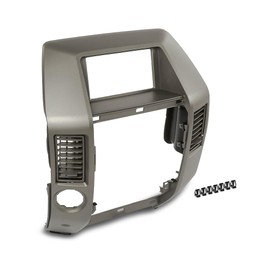 PIT66 Front Center Dash Radio Vent Bezel Trim Compatible with Infiniti QX56 2004-2007 Gray