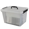 Anbers 12 Quart Clear Plastic Bins with Lid, Latching Box