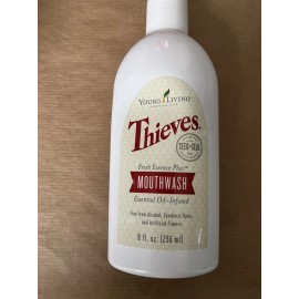 Young Living Thieves Mouthwash Alcohol Free No Synthetic Dyes or Flavors 8 fl oz