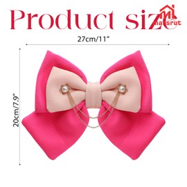 Helmet Accessories for Women, Motorcycle Helmet Bow, Cute Accessory Ornament for Ski Scooter Skate Helmets, Fashion Adorable Para Cascos Motos Motorbike Snowboarding Skating Activities Decoration Pink