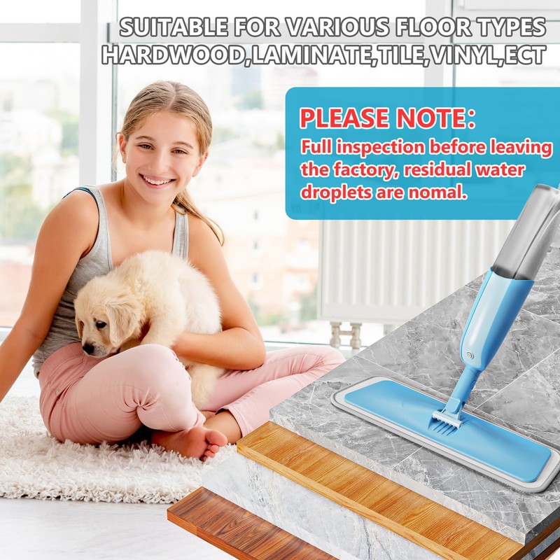 Spray Wet Mops for Hardwood Floor Cleaning: MEXERRIS Floor Mop