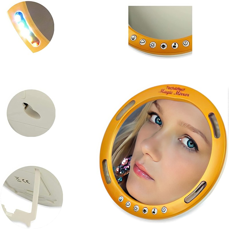 TechAffect Light Up Compact Mirrors - Handbag Vanity Magnifying Mirrors