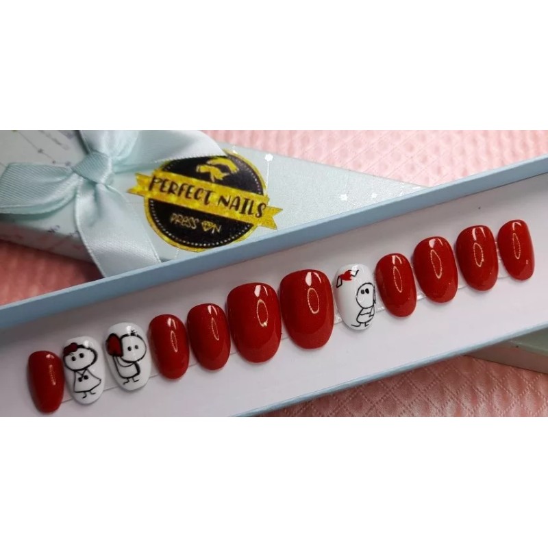 Perfect Nails Press On Uñas Press On San Valentin Calidad