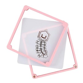 Cookie Decorating Stencil Frame Magnetic Genie Stencil Holder DIY Baking Tools (Pink)