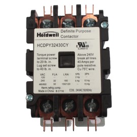 Holdwell 42BF35AJ 3 Pole 20 Amp 25 Amp 30 Amp 24V Coil Definite Purpose Air Conditioner Contactor