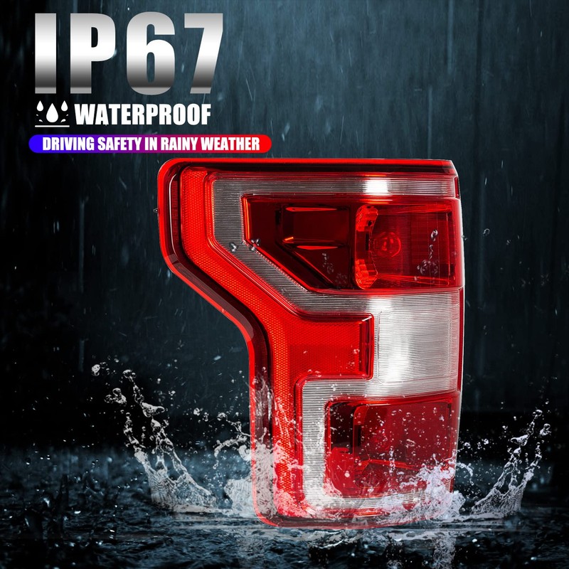 RANSOTO Left Driver Side Tail Light Compatible with Ford F-150