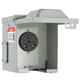 For UL Standards Tested 30 Amp RV Power Outlet Box 125/250 Volt Weatherproof Electrical Enclosed Lockable Outdoor ReceptacleElectric Current: 30A