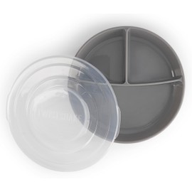Twistshake Baby Plate with Airtight Lid| Pastel Grey