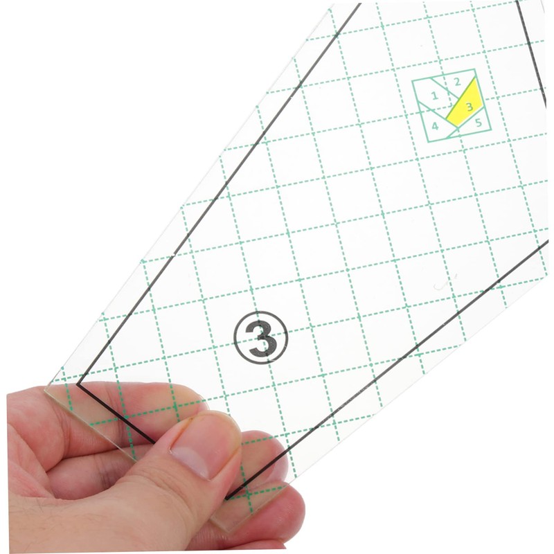 IWOWHERO 5pcs Quilting Ruler Set Sewing Fabric Rulers Templates Quilting