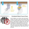 Tap Mounting Nut, Pack of 2 ABS Plastic Tap Lock