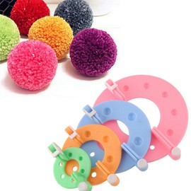 JTQYFI Pompom Maker Kits - 4pcs Different Sizes Fluff Ball Weavers Needle Craft DIY Wool Knitting Craft Tool Sets