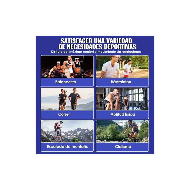 4pc Rodillera Elstica Compresin Para Gym Deportes Correr Negroazul Xl