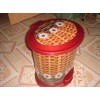 Decorative 10 L Oval Plastic Step Trash Can 13" Tall,