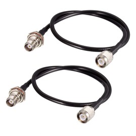 sourcing map RG58 RF Coaxial Cable TNC Male to TNC Female Pigtail Jumper Cable 20 Inch 2pcs