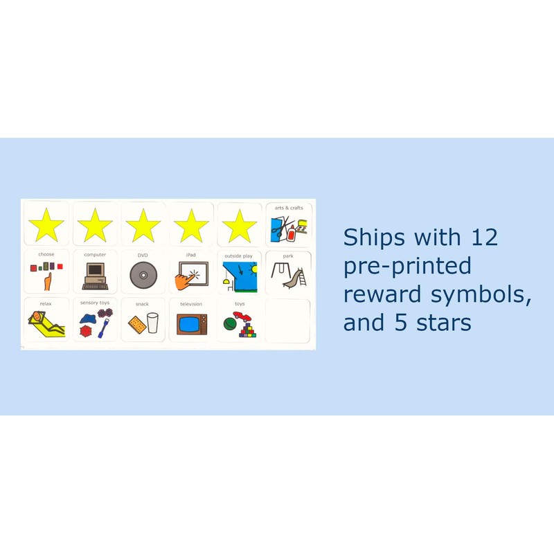 Plastic Visual ASD Reward Chart (Picture Communication Symbols)