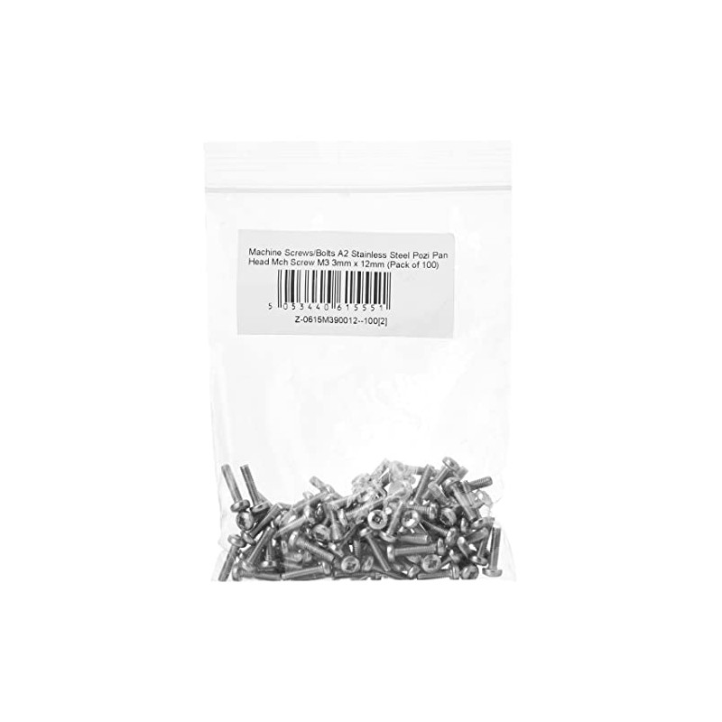 Machine Screws/Bolts A2 Stainless Steel Pozi Pan Head Mch Screw