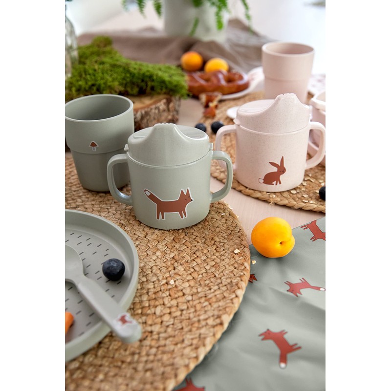 LÄSSIG Little Forest Rabbit Sippy Cup with Handle and Removable