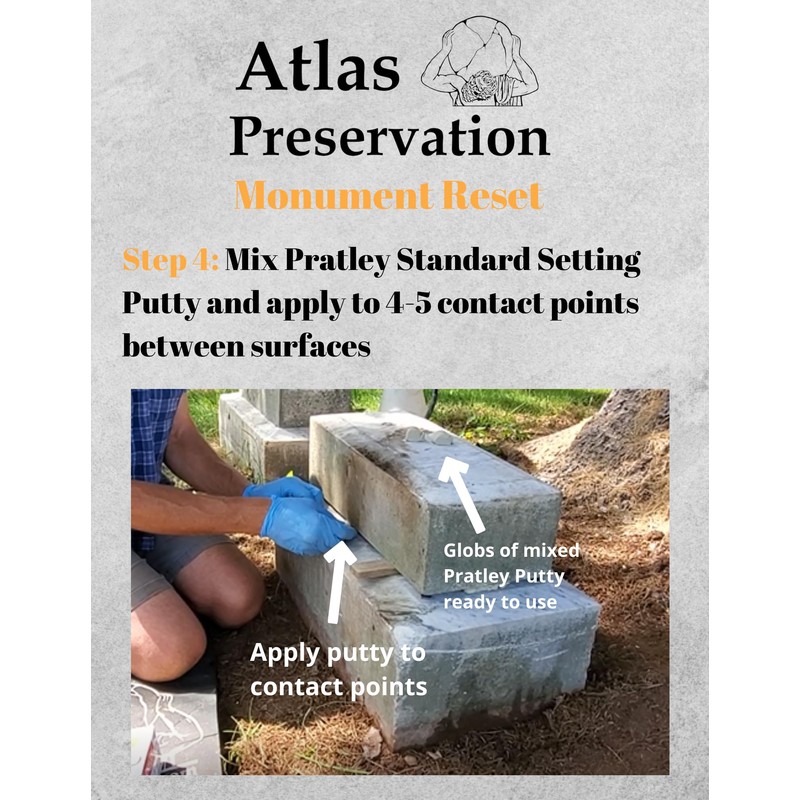 Atlas Preservation Small Light Gray Monument Repair Kit - Reset