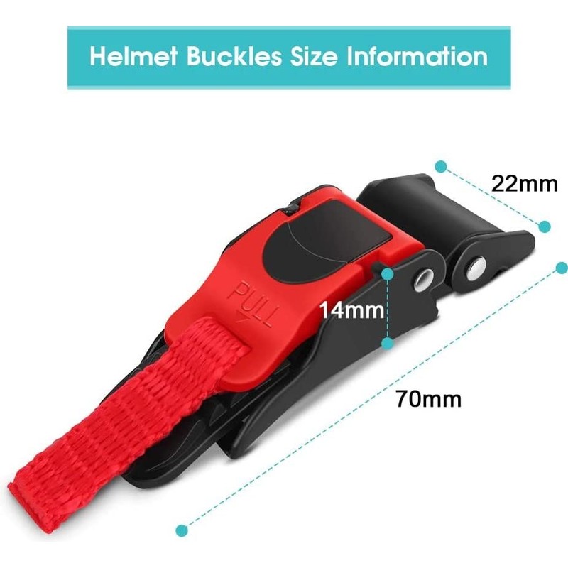 Motorcycle Helmet Speed Clip Quick Release, 3Pcs Press Chin Strap