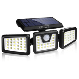 KIBTOY KIBTOY Solar Sensor Outdoor Bright Light Easy to Install, Security Light with 360 Wide Lighting Angle IP65 Waterproof for Front Door,Pathway,Yard,Garage