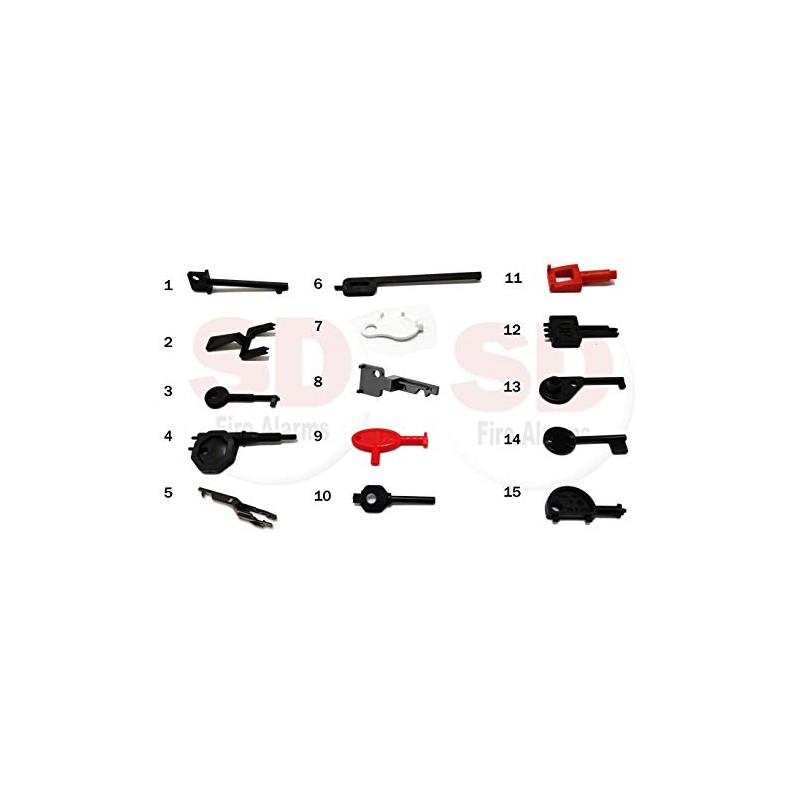 Fire Alarm Engineers Pack - 15 Call Point Test Keys