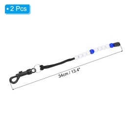 PATIKIL Golf Beads Dots Counter 2 Pack Golf Strike Counter Beads with Clips Golf Accessories for Women Men Golfer Strikes Counter White/Blue