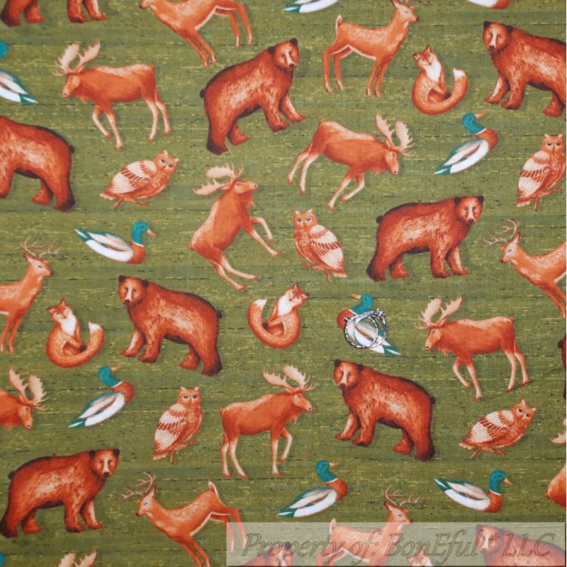 Windham Fabrics BonEful Fabric FQ Cotton Quilt Blue Holiday Colonial