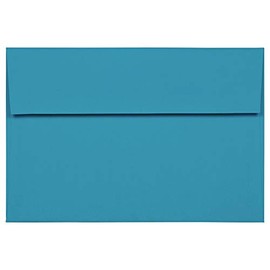 JAM PAPER A8 Colored Invitation Envelopes - 5 1/2 x 8 1/8 - Blue Recycled - 50/Pack