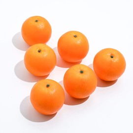 Veryhome 6pcs Artificial Orange Fake Fruit Plastic Food For Home House Kitchen Party Decoration Festival Display Lifelike (Orange, 6pcs)