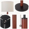 HonoDing Mid Century Table Lamp,Walnut Wood Finish Table Lamps, Modern