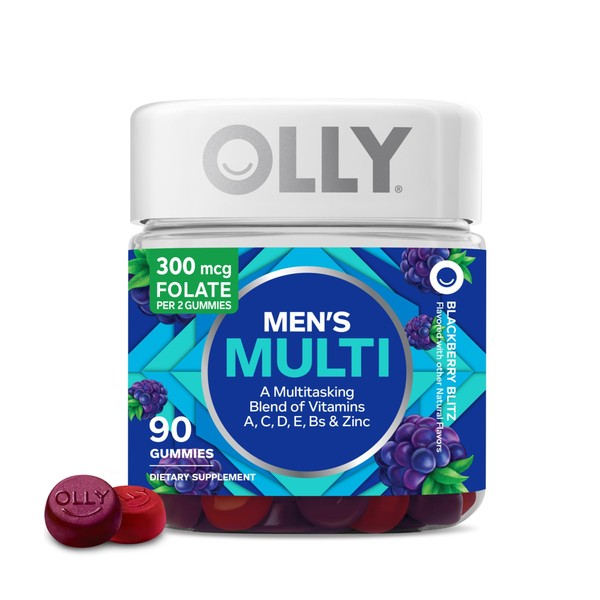 OLLY OLLY Men's Multivitamin Gummy, Vitamins A, C, D, E,
