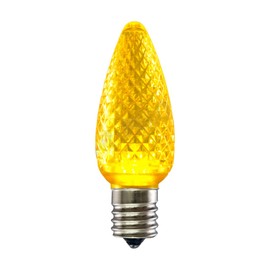 Brilliant Brand Lighting Yellow C9 LED Christmas Light Bulbs (25 Pack) - Faceted