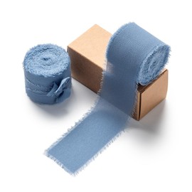 AOKSUNOVA Chiffon Ribbon Blue Ribbon Wedding Gift Ribbon Wide Silk Ribbon Fabric Ribbon