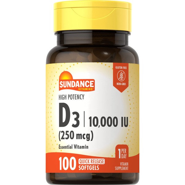 Sundance Vitamins Vitamin D3 High Potency - 60 Softgels, Pack