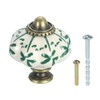 sourcing map Ceramic Knobs, 35mm/1.38" Pumpkin Cabinet Knob Drawer Pull