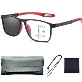 Photochromic Multifocal Reading Glasses - Sports Ultra-Light Anti-Blue Light Glasses for Men