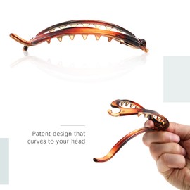 Coubeau French Hair Clips - 6 Pieces Side Slide Flat Hair Clips for Volume Hair Claws for Women and Girls