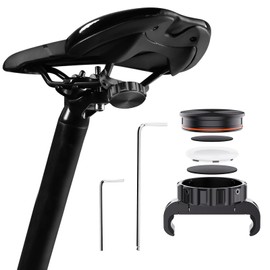 UVVRUR AirTag Bicycle Seat Mount, Waterproof, Hidden Anti-theft Mount for Saddle, GPS Tracker Accessories for Mountain Bikes and Road Bikes (A)