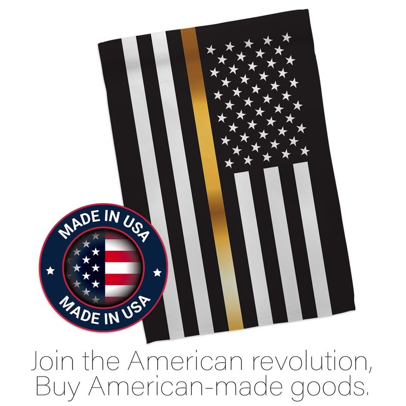 US Thin Gold Line Garden Flag - Set Mailbox Hanger