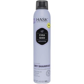 HASK, Shampoo en Seco, con Extracto de Semillas de Chía, Limpia sin Agua, Absorbe Grasa, Añade Volumen, Libre de Sulfatos, Parabenos, Ftalatos y Gluten, 122 g
