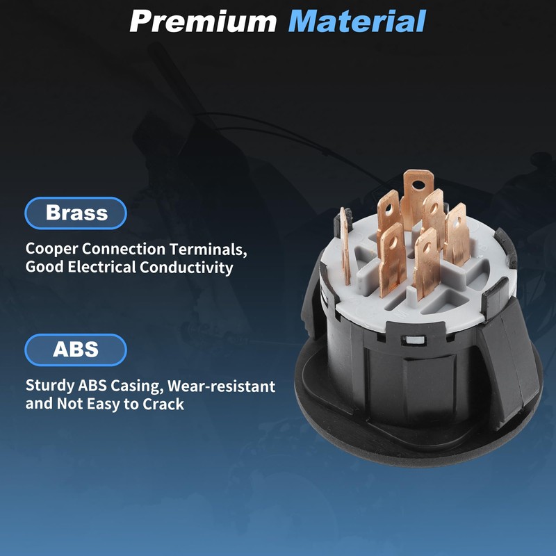 INFINAUTO 7-Terminals Ignition Switch with Key for Cub Cadet XT1-LT46